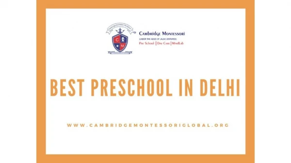Best Preschools in Delhi