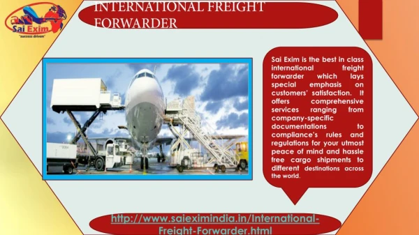 International Freight Forwarders.Import Clearing Agent