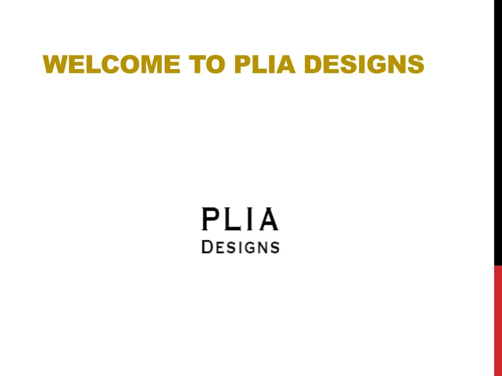 welcome to plia designs