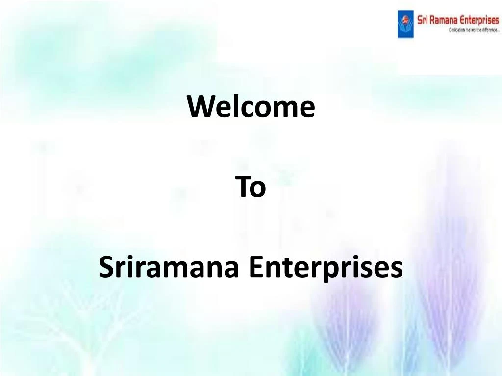 welcome to sriramana enterprises