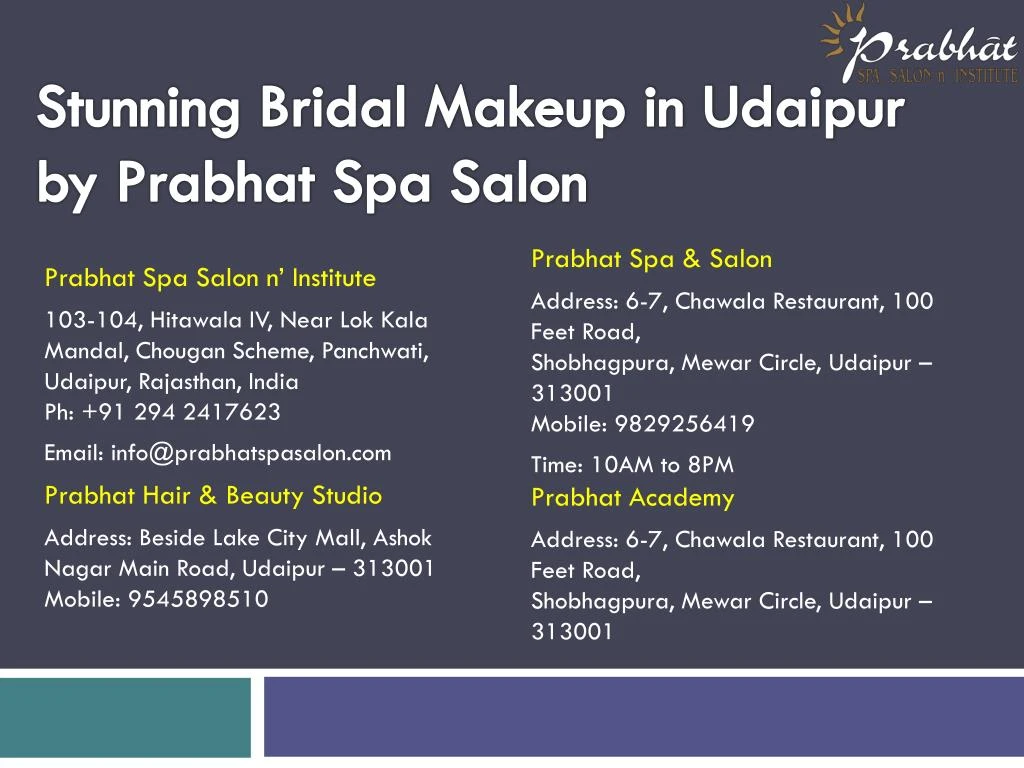 stunning bridal makeup in udaipur by prabhat spa salon