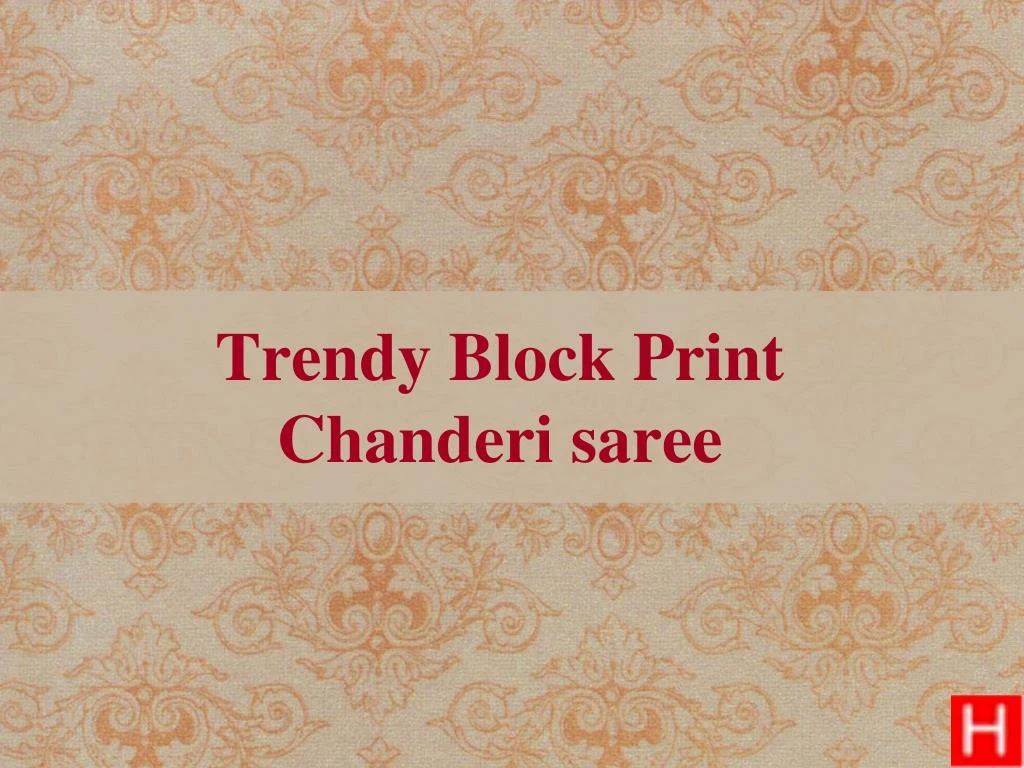 trendy block print chanderi saree