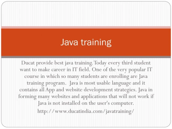 java training