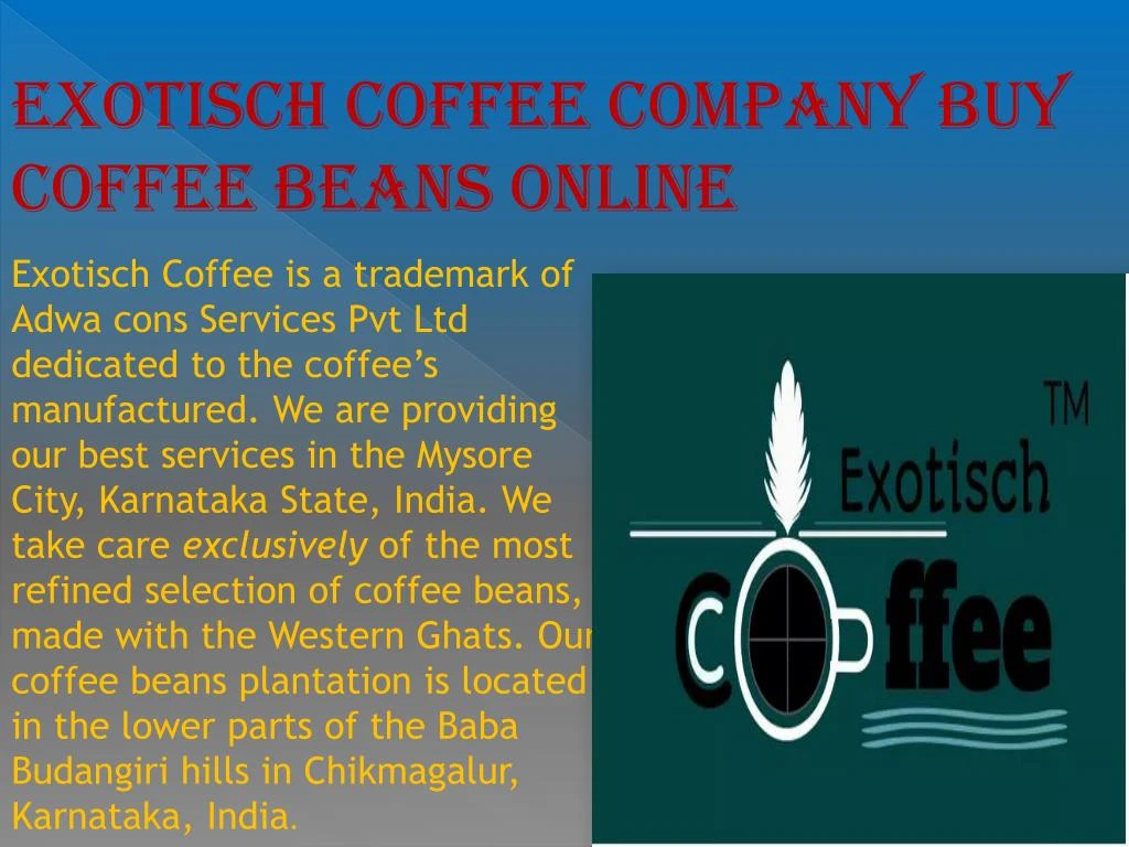 exotisch coffee company buy coffee beans online