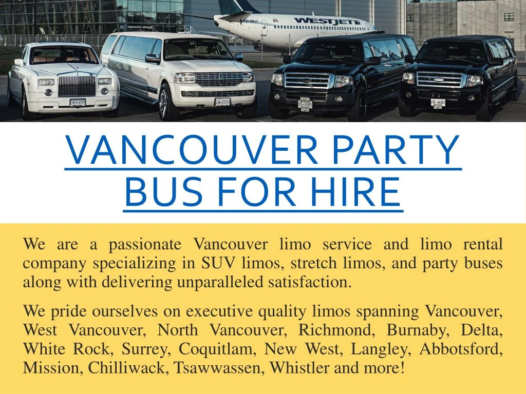 vancouver party bus for hire