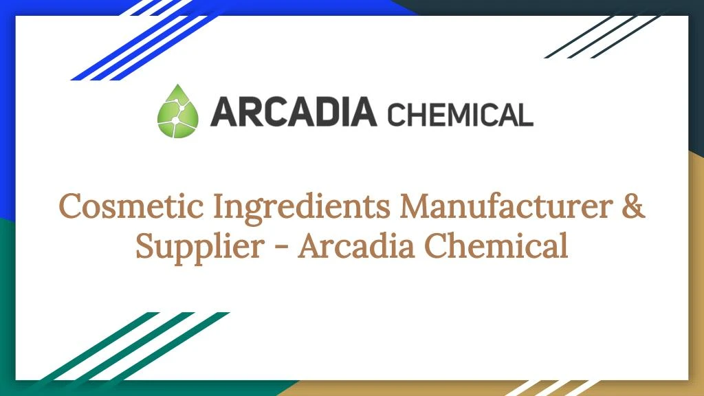 cosmetic ingredients manufacturer supplier arcadia chemical