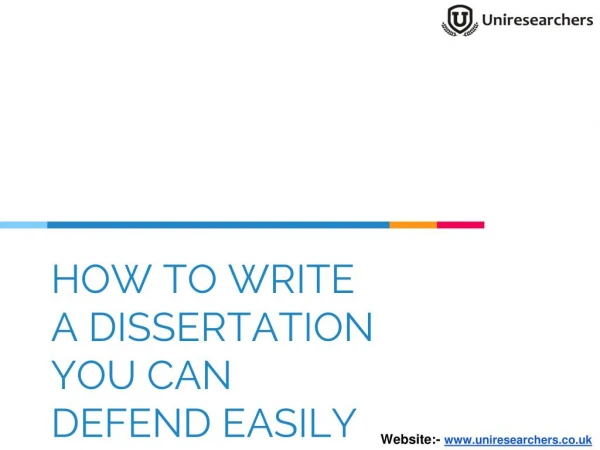How to write a dissertation you can defend easily