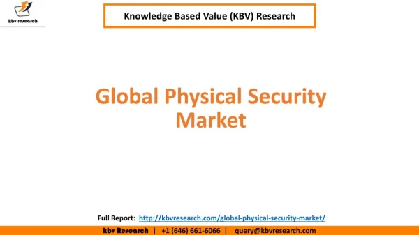 Global Physical Security Market Growth