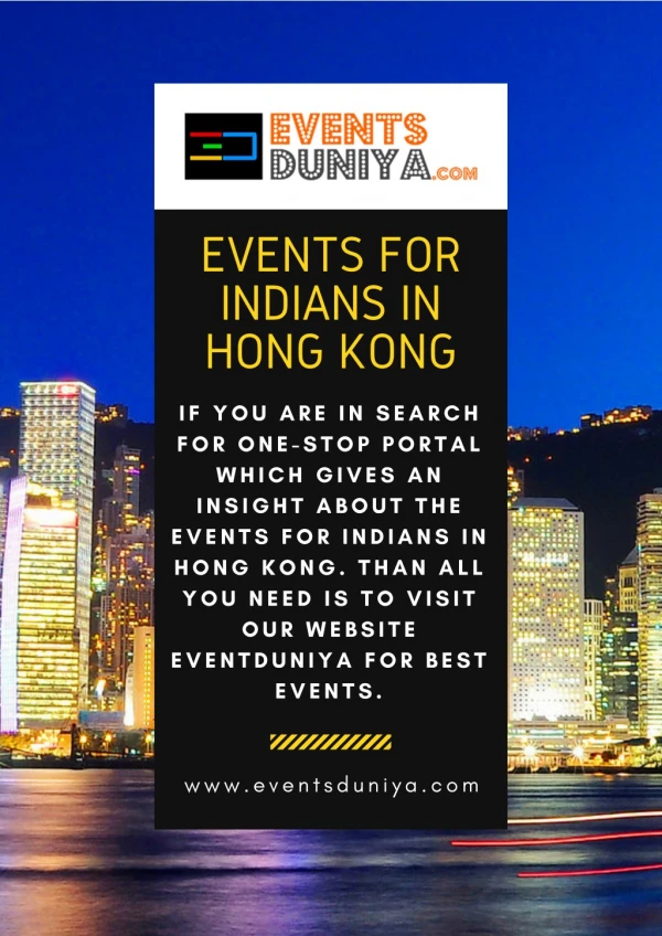 Events for indians in hong kong