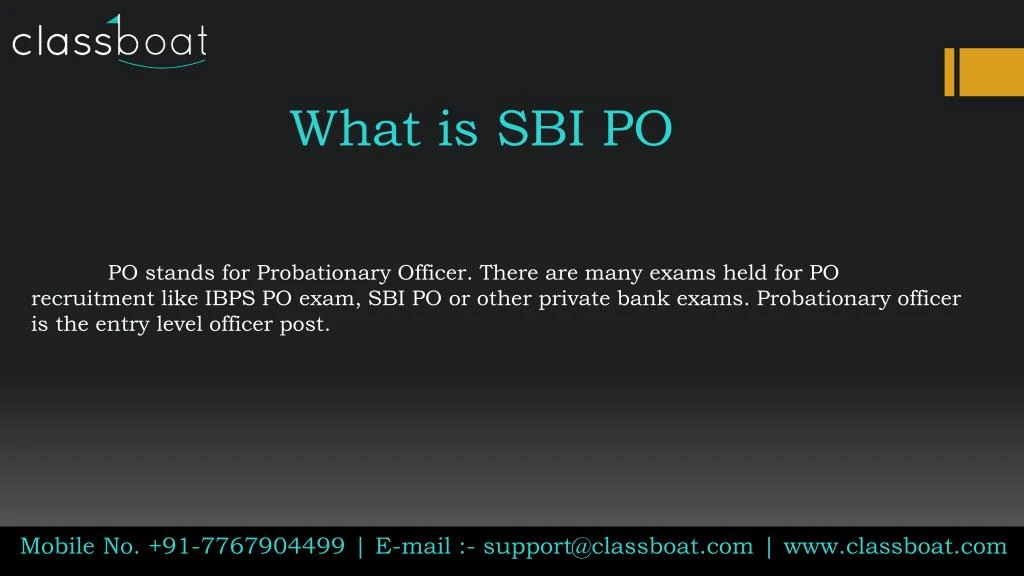 what is sbi po