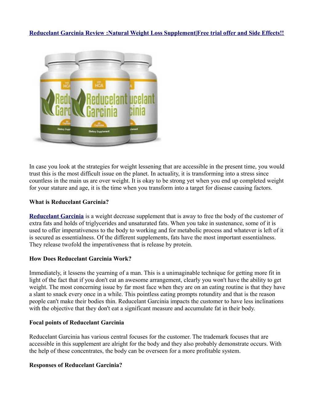 reducelant garcinia review natural weight loss