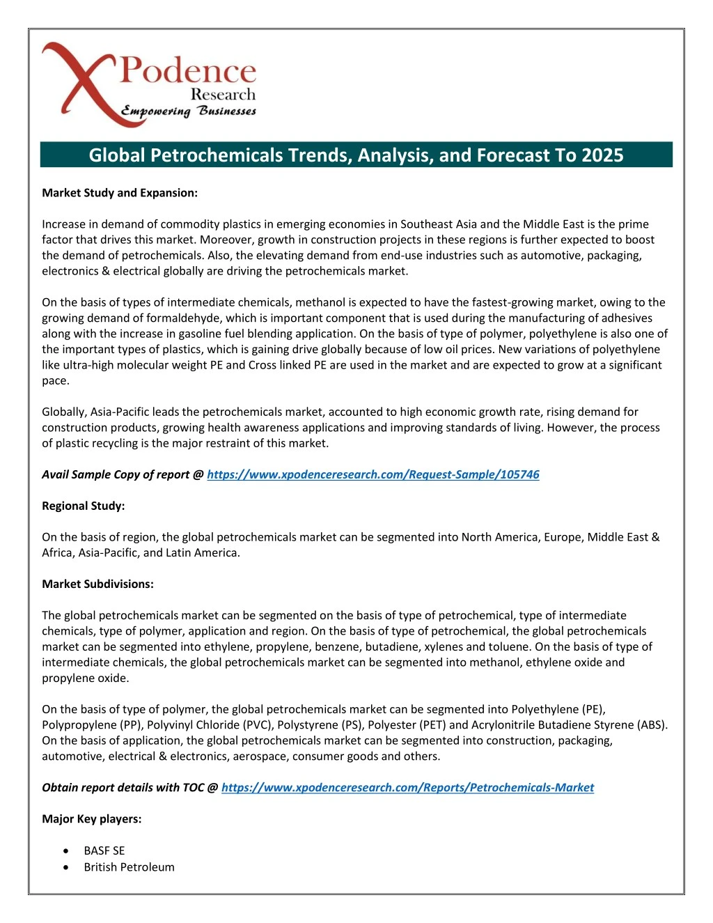 global petrochemicals trends analysis