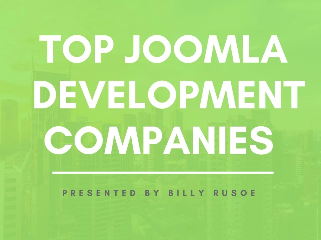 top joomla development companies