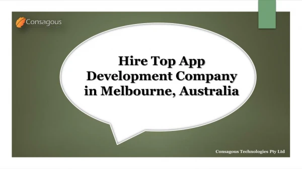 Hire Top App Development Company in Melbourne Australia