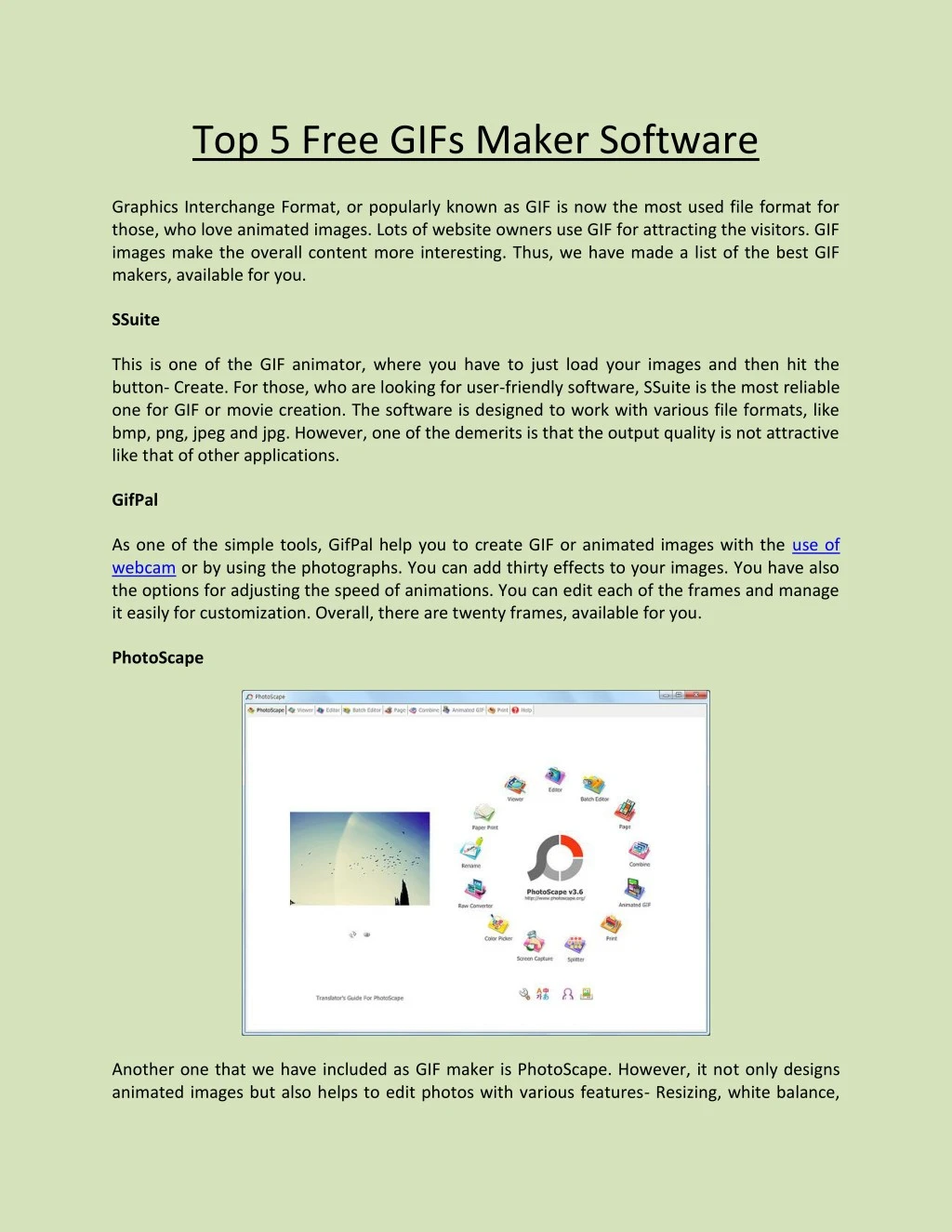 top 5 free gifs maker software