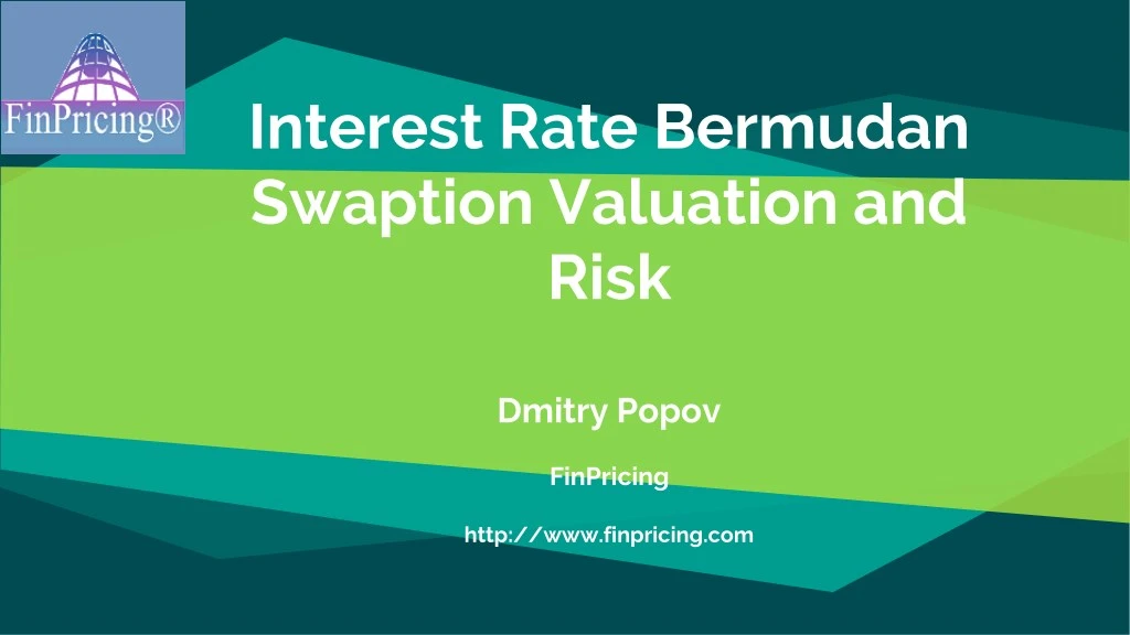 interest rate bermudan swaption valuation