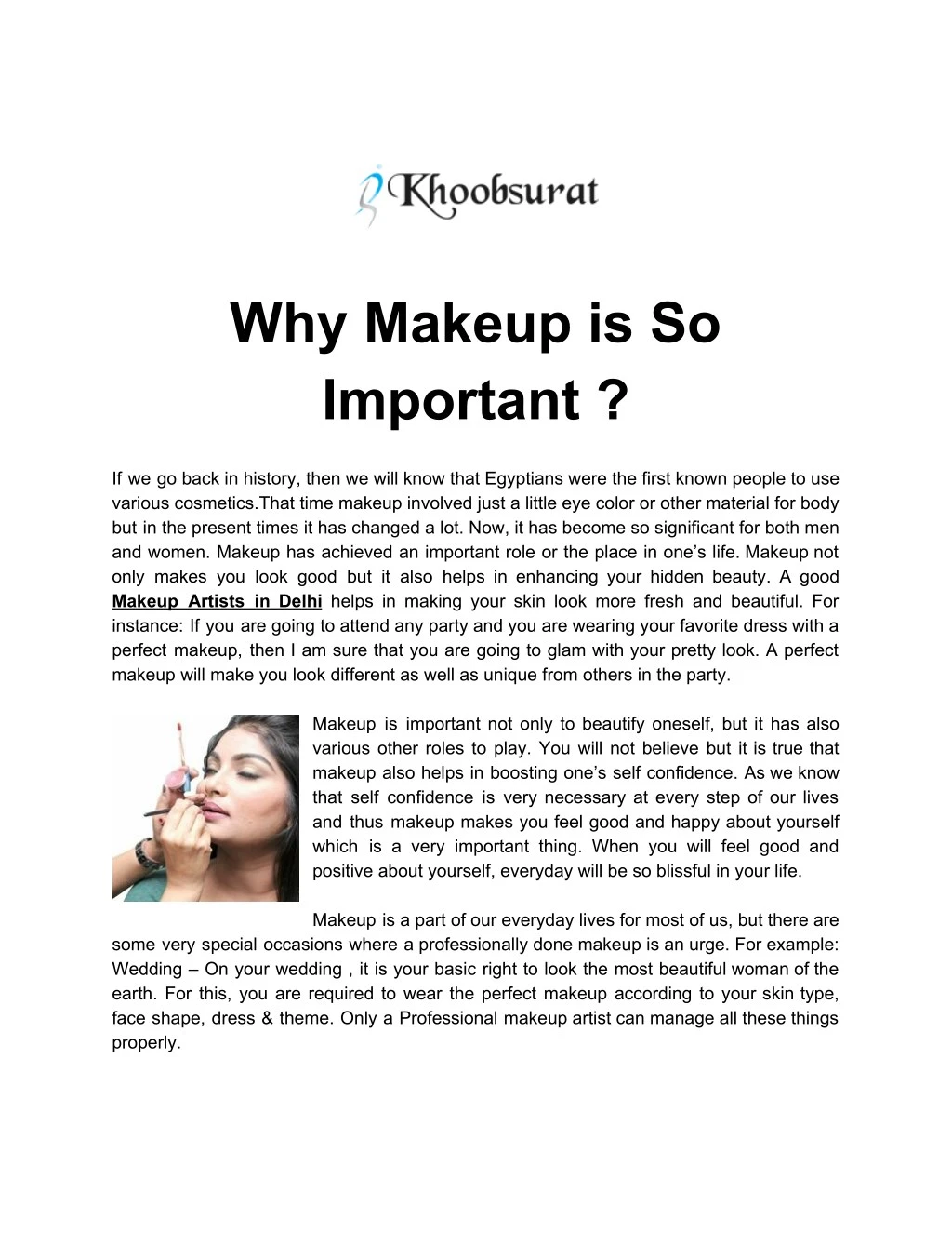 why makeup is so important