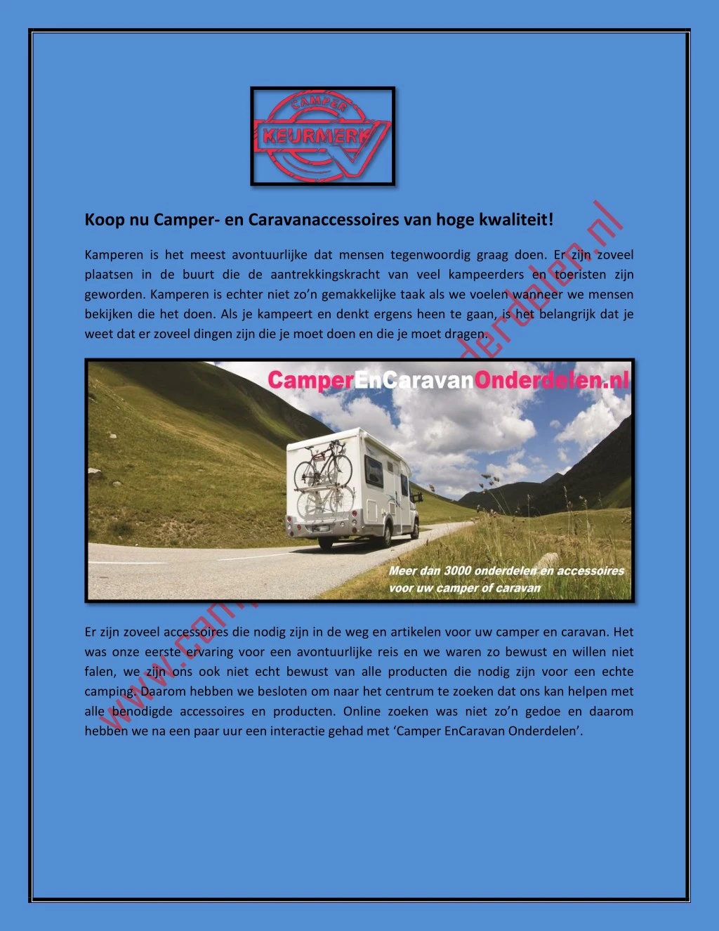 koop nu camper en caravanaccessoires van hoge