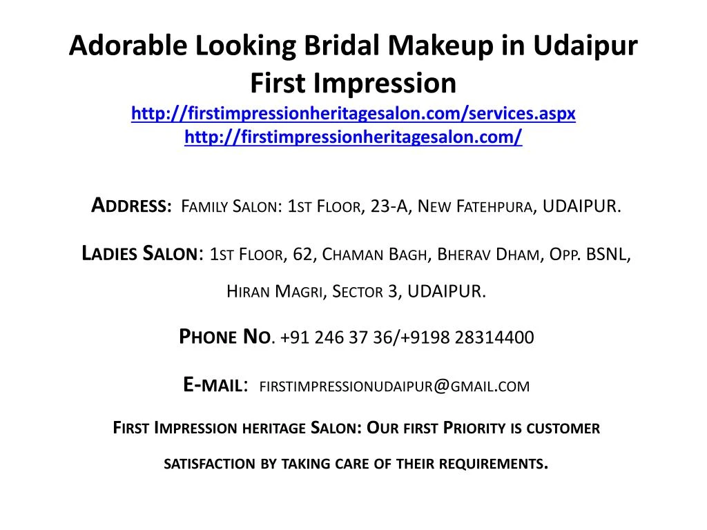 adorable looking bridal makeup in udaipur first