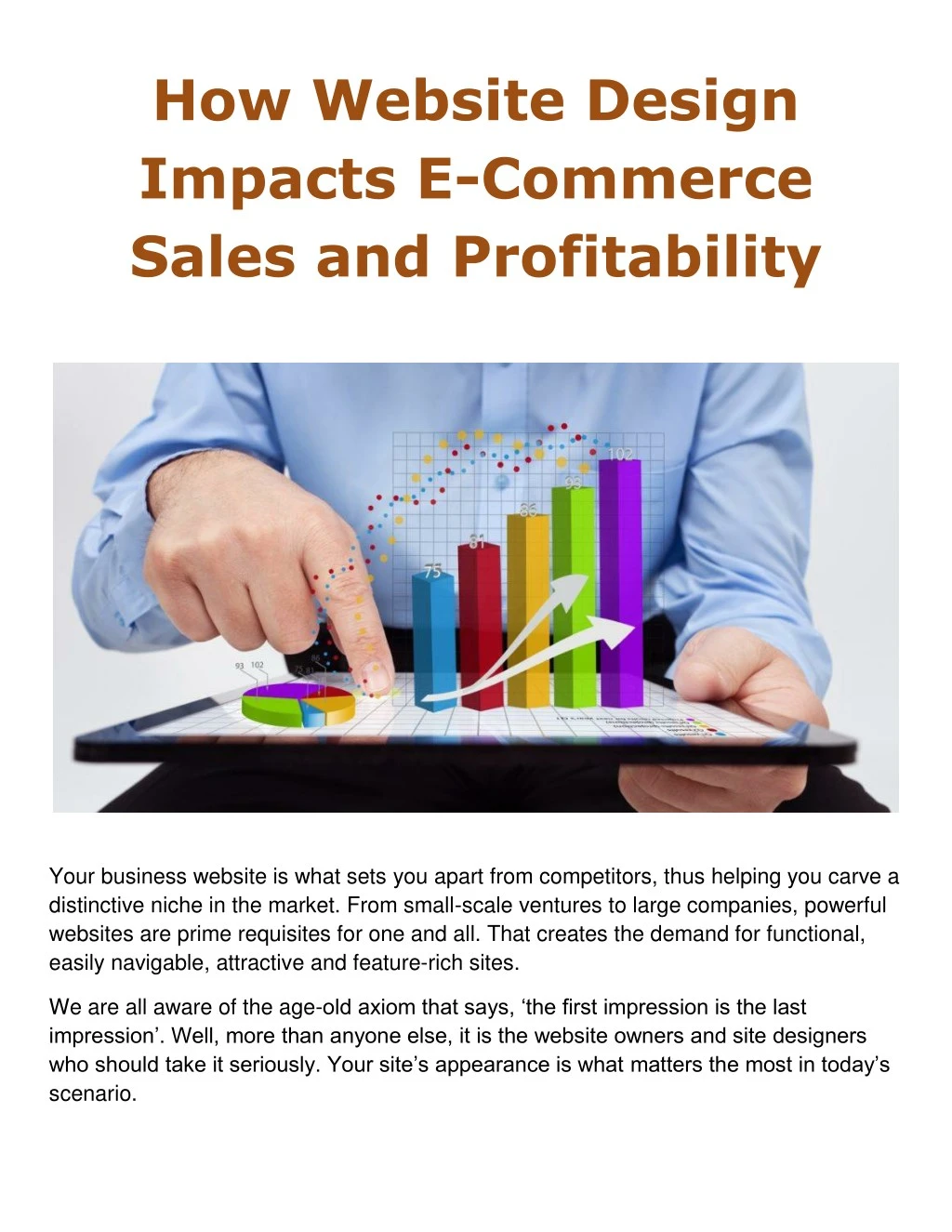 how website design impacts e commerce sales