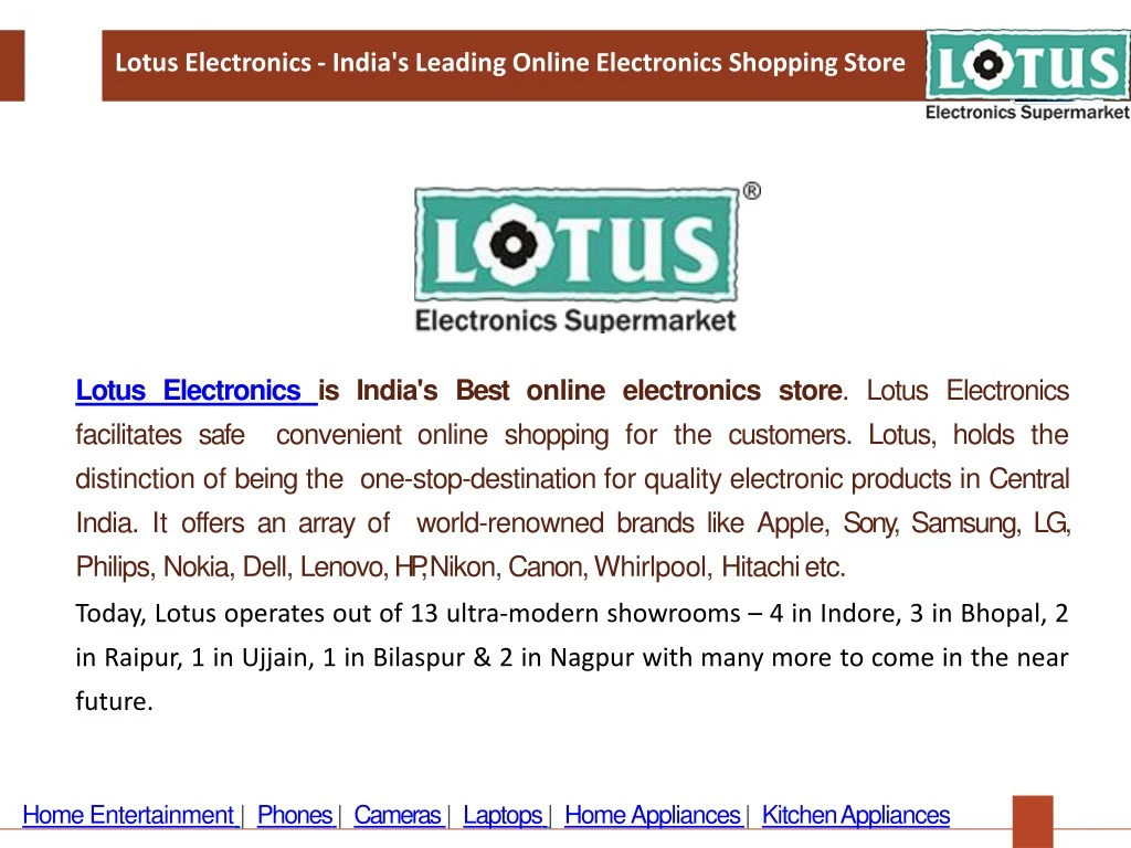 lotus electronics india s leading online