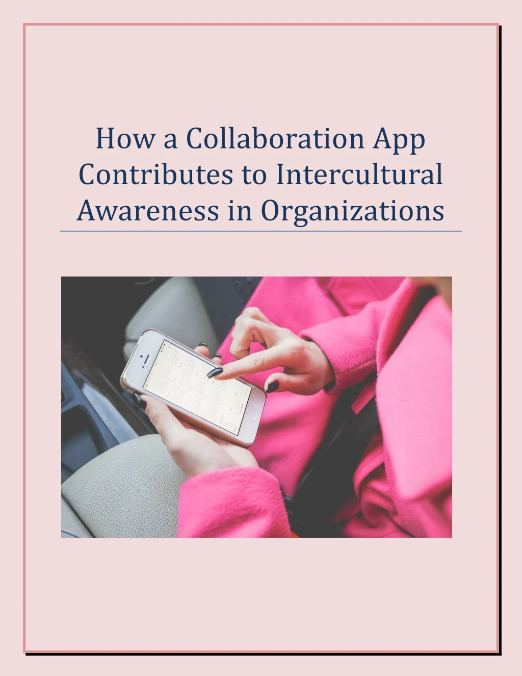 how a collaboration app contributes