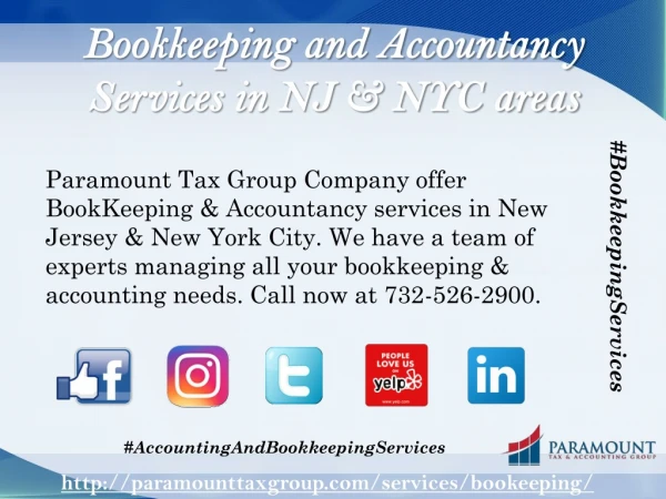 Bookkeeping and Accountancy Services in NJ & NYC areas – Paramount Tax & Accounting Group