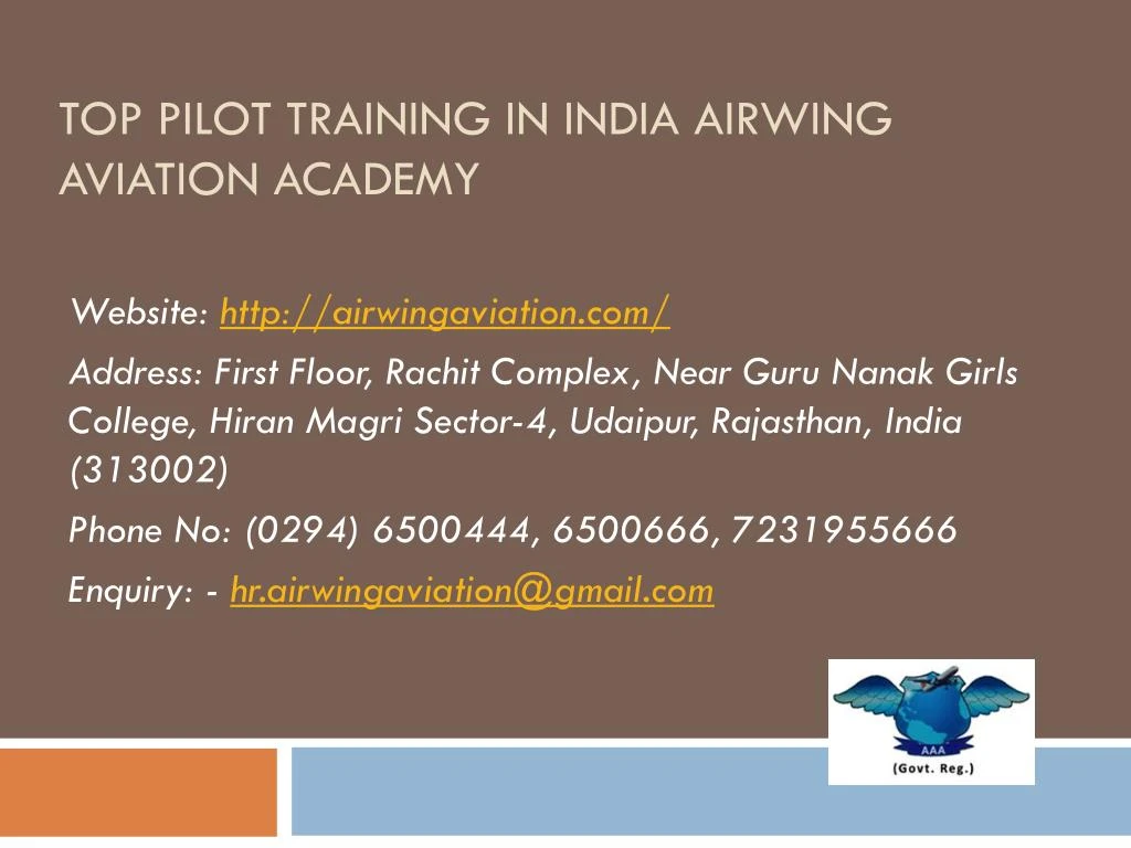 top pilot training in india airwing aviation academy