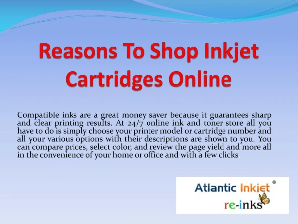 Reasons To Shop Inkjet Cartridges Online