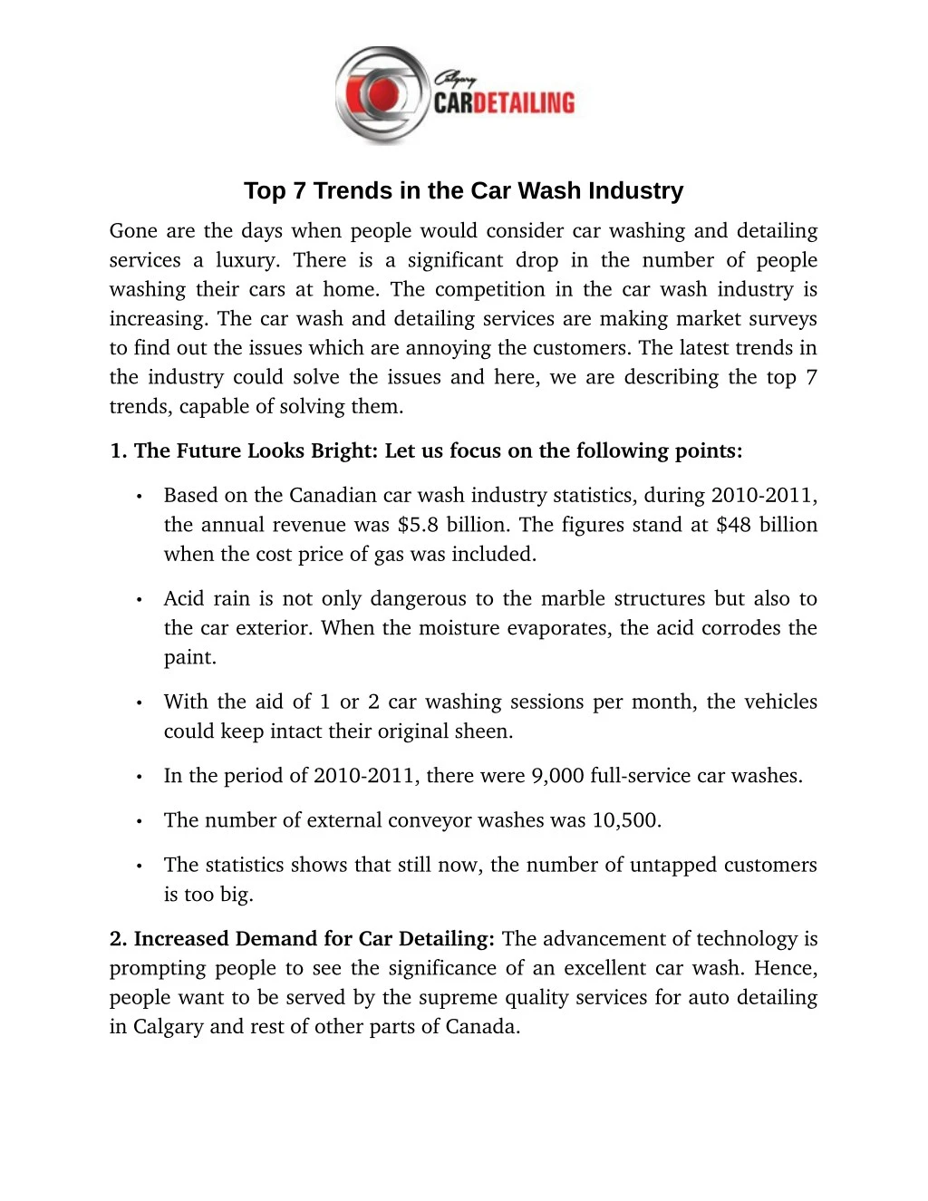 top 7 trends in the car wash industry