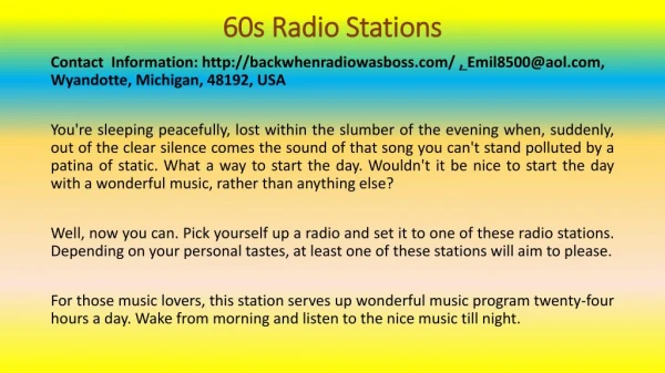 Top Radio Stations to Wake Up With Wonderful Music