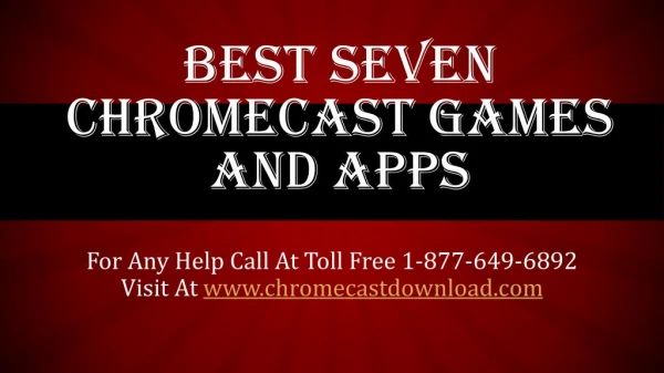 Best Seven Chromecast Games And Apps