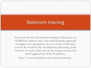 selenium training - slide 1