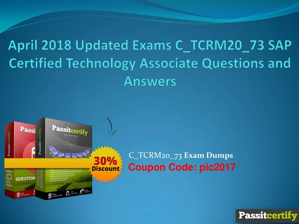 c tcrm20 73 exam dumps coupon code pic2017