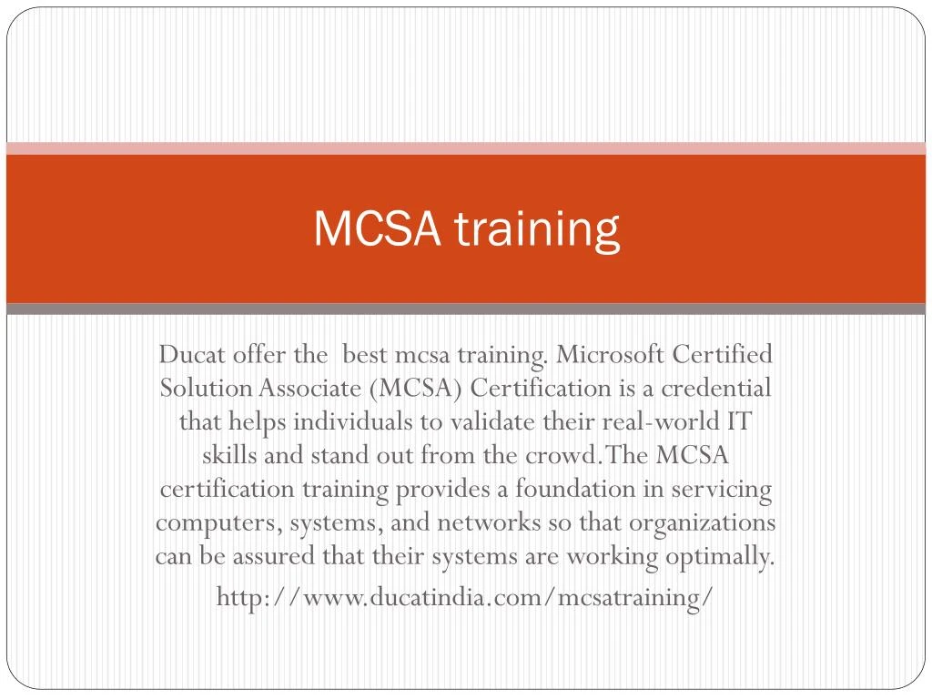 mcsa training