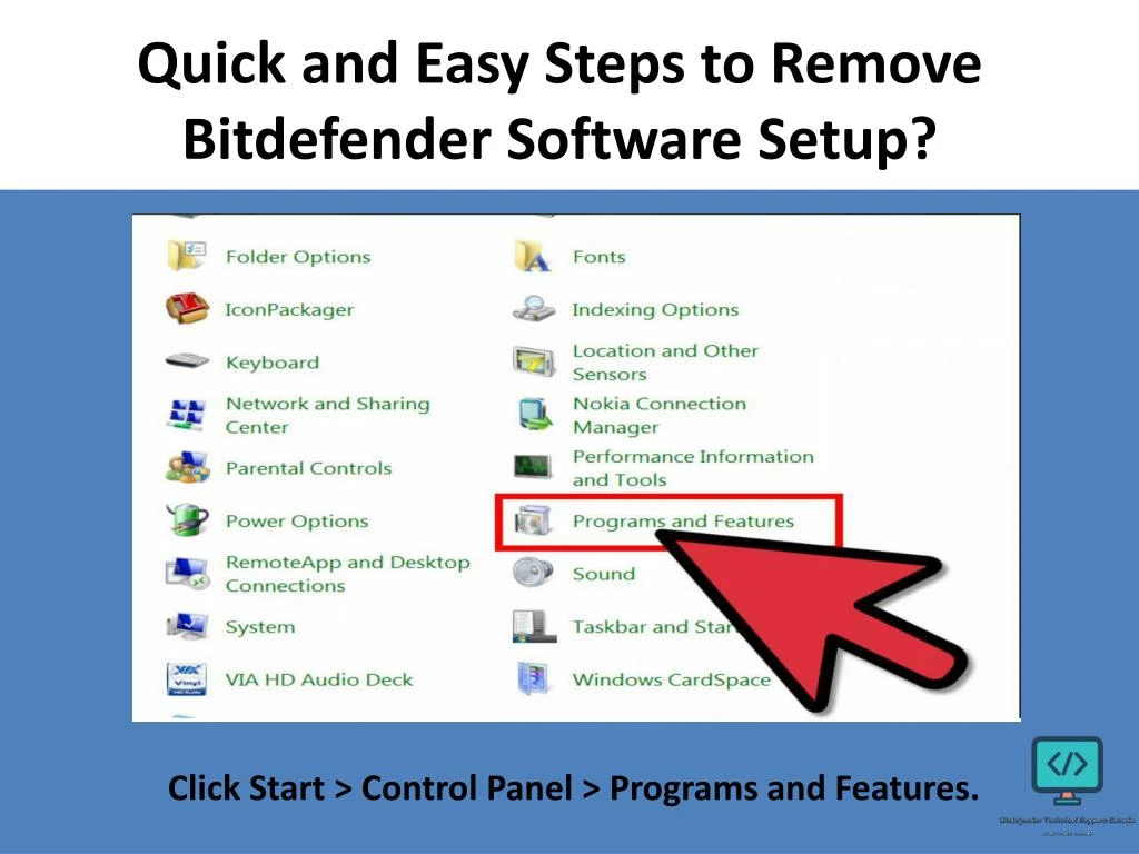 quick and easy steps to remove bitdefender software setup