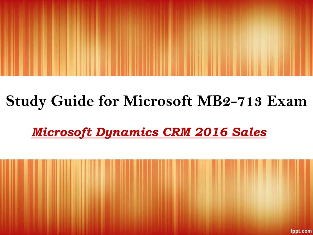 study guide for microsoft mb2 713 exam