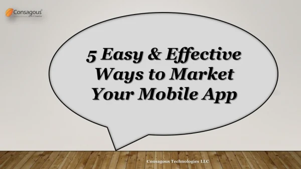 5 Easy & Effective Ways to Market Your Mobile App