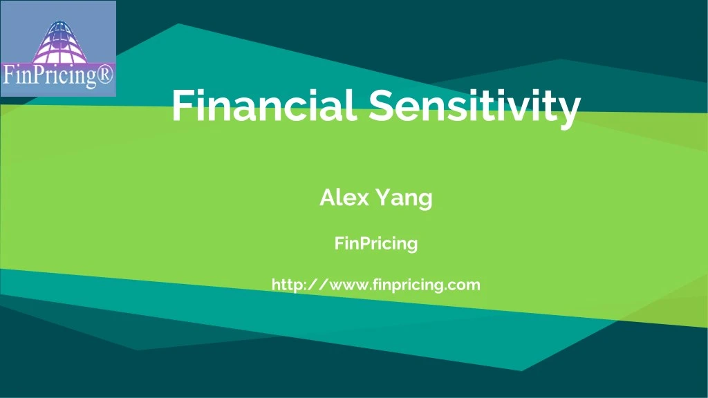 financial sensitivity alex yang finpricing http