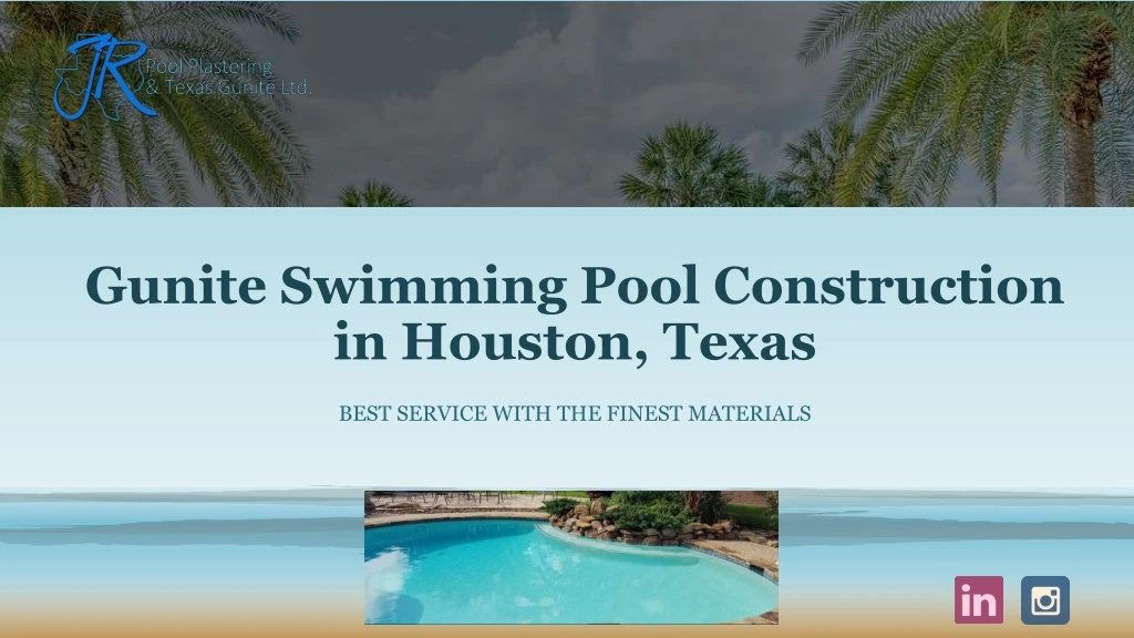 gunite swimming pool construction in houston texas