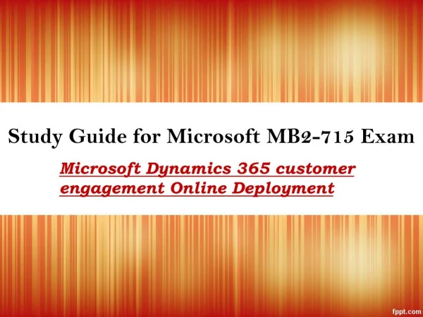 MB2-715 Exam Questions Answers PDF | Pass Microsoft MB2-715 Exam in First Attempt with Authentic Dumps PDF