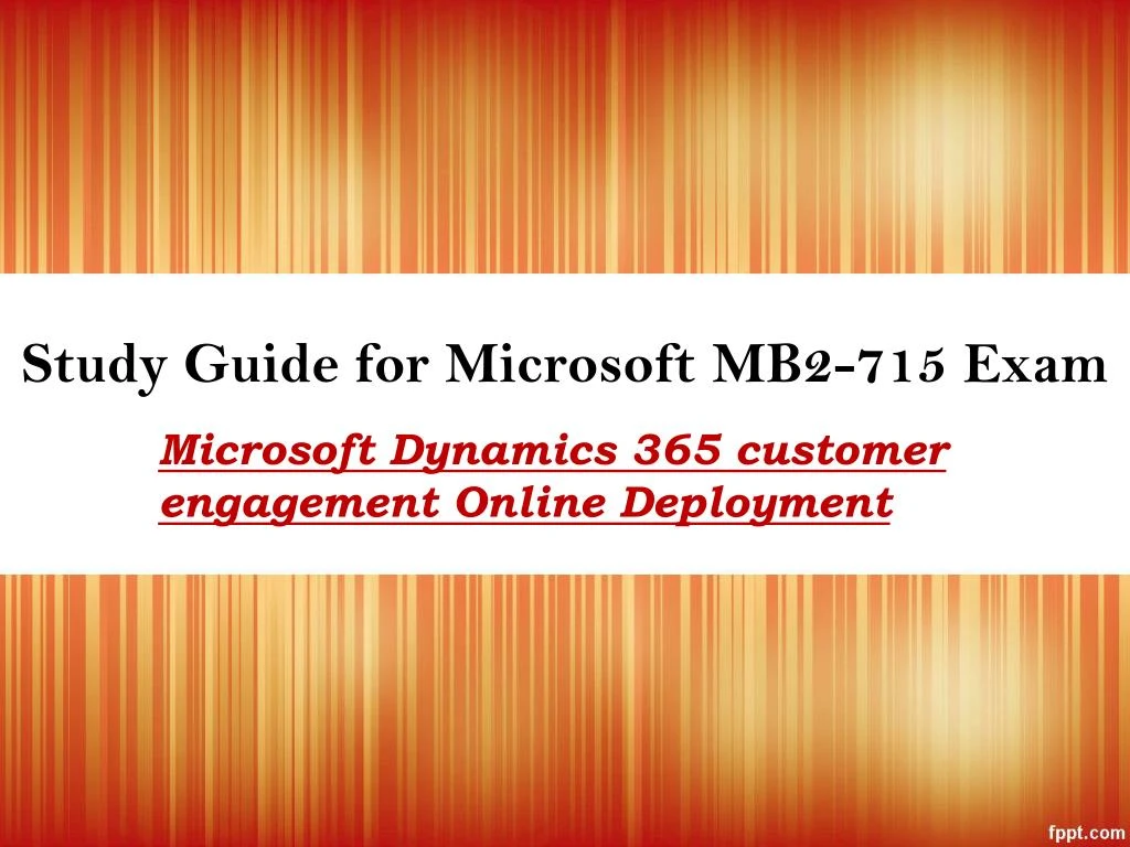 study guide for microsoft mb2 715 exam