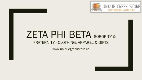 Zeta Phi Beta Sorority & Fraternity - Clothing, Apparel & Gifts