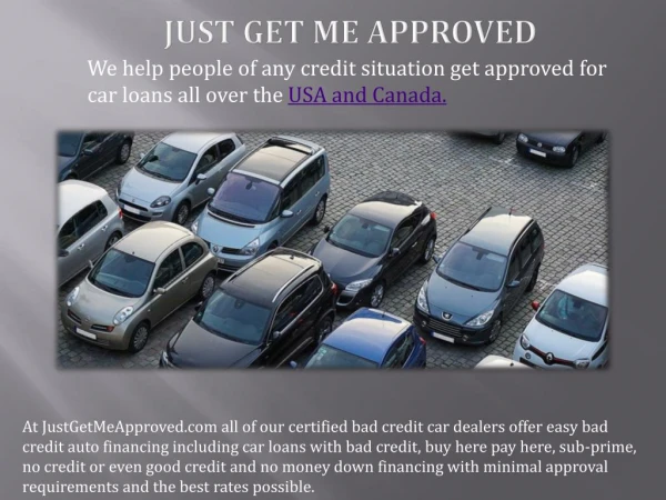 Car Loans for People with Bad Credit