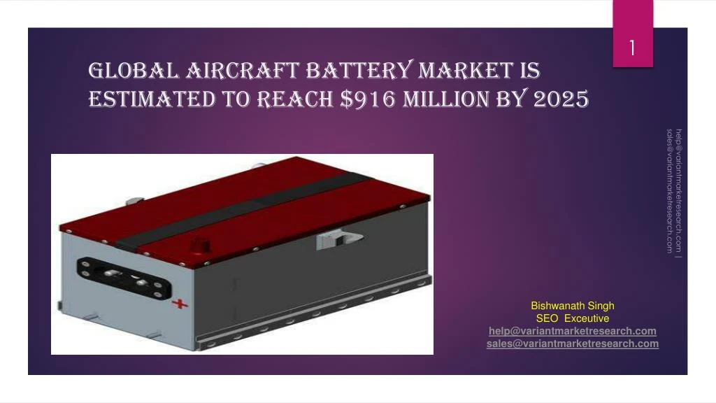 global aircraft battery market is estimated to reach 916 million by 2025