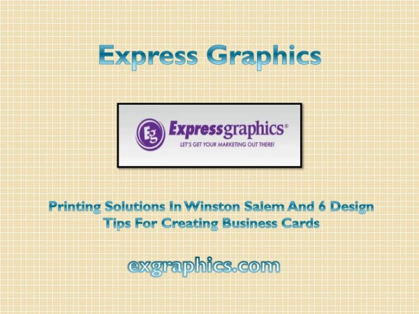 Printing Solutions in Winston Salem and 6 Design Tips for Creating Business Cards