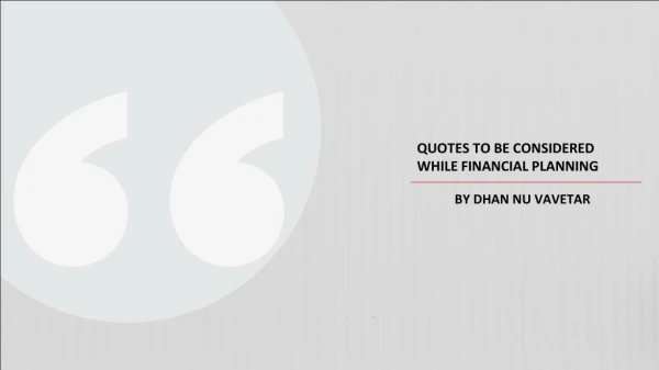 Financial planning quotes