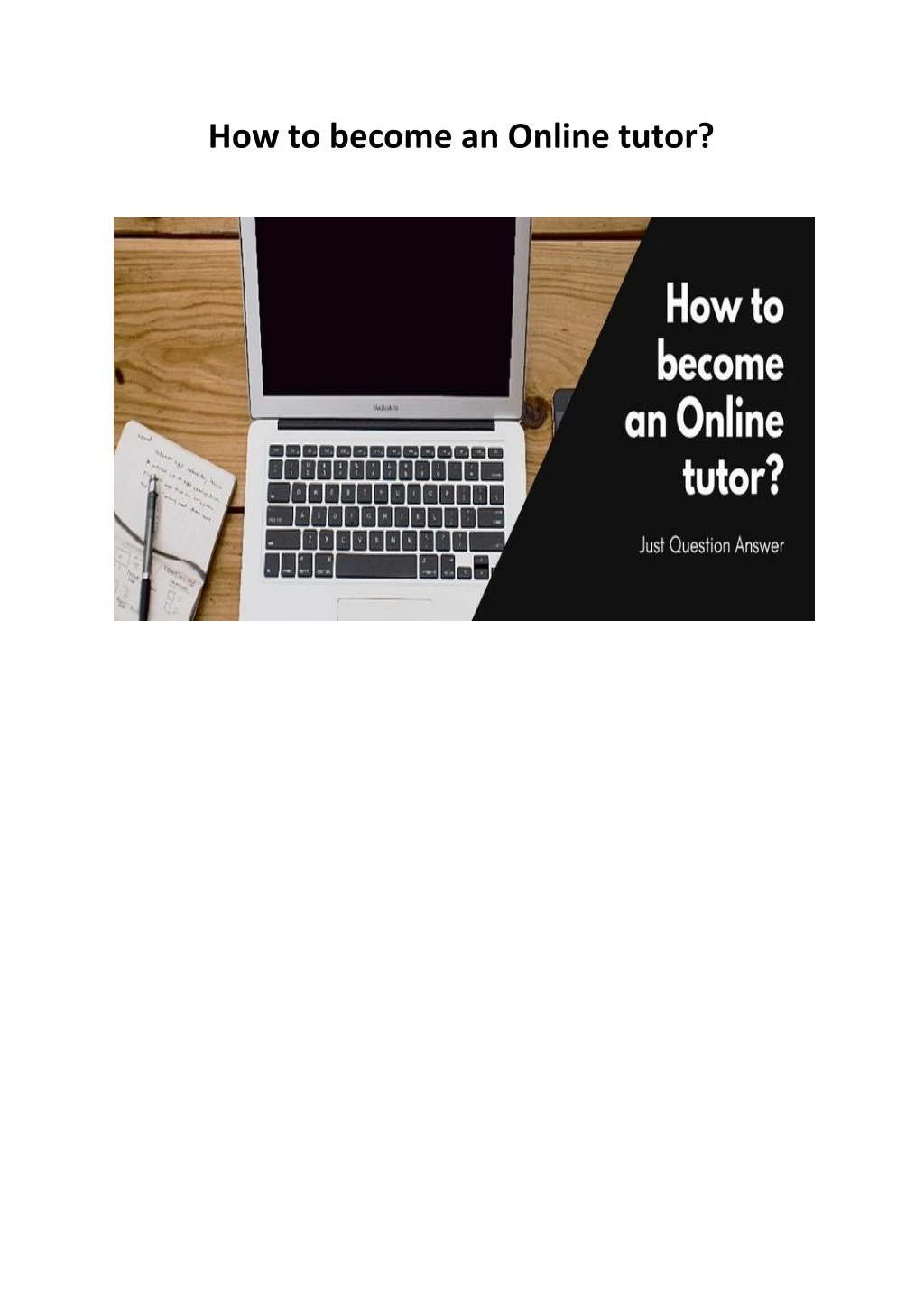 how to become an online tutor