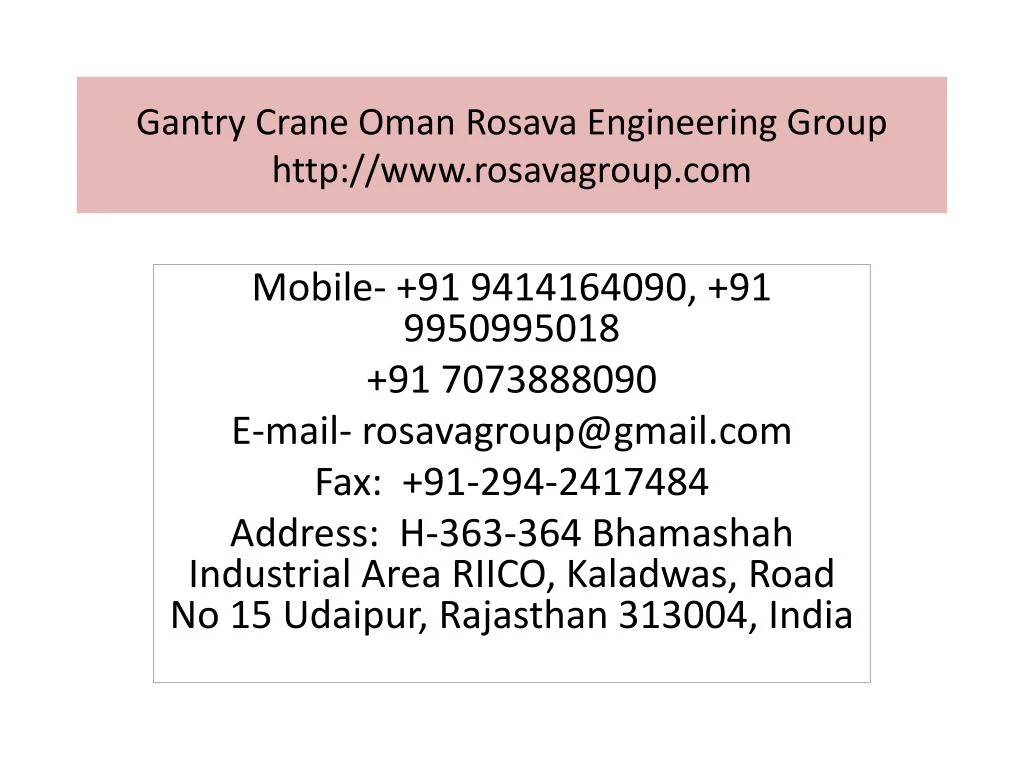 gantry crane oman rosava engineering group http www rosavagroup com