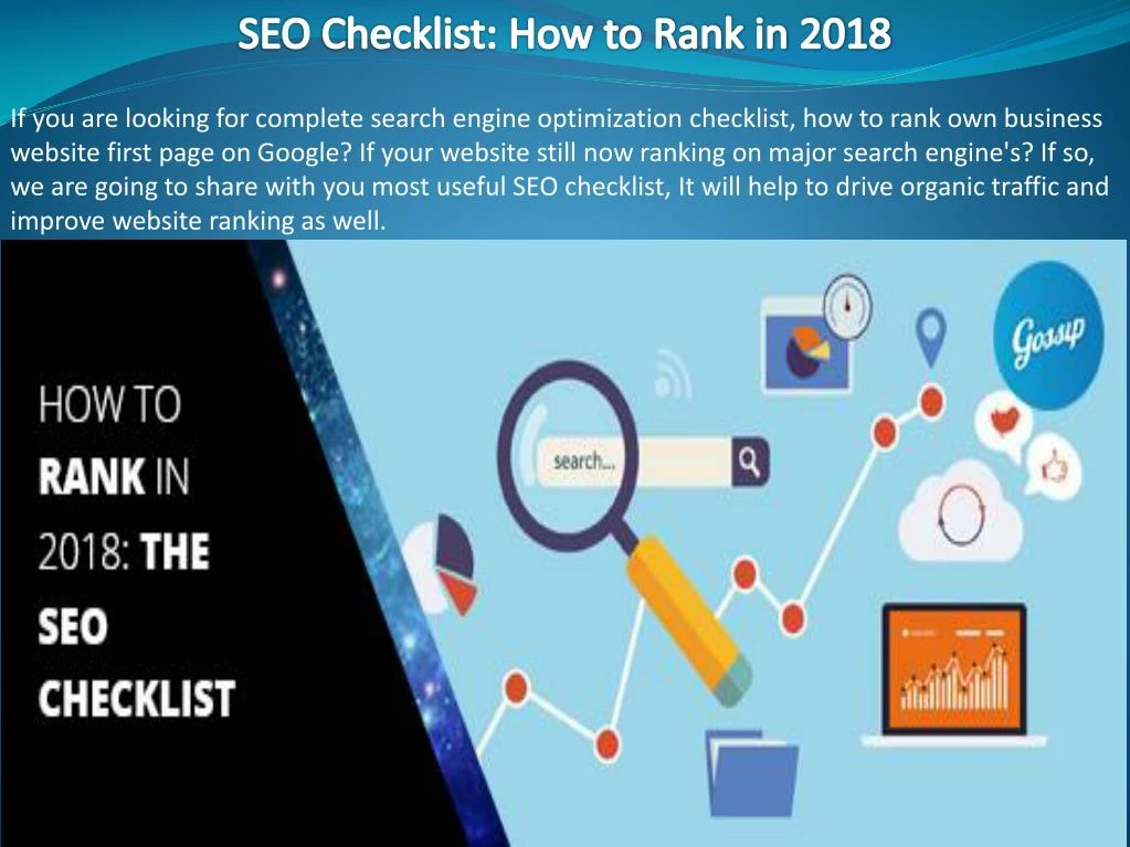 seo checklist how to rank in 2018